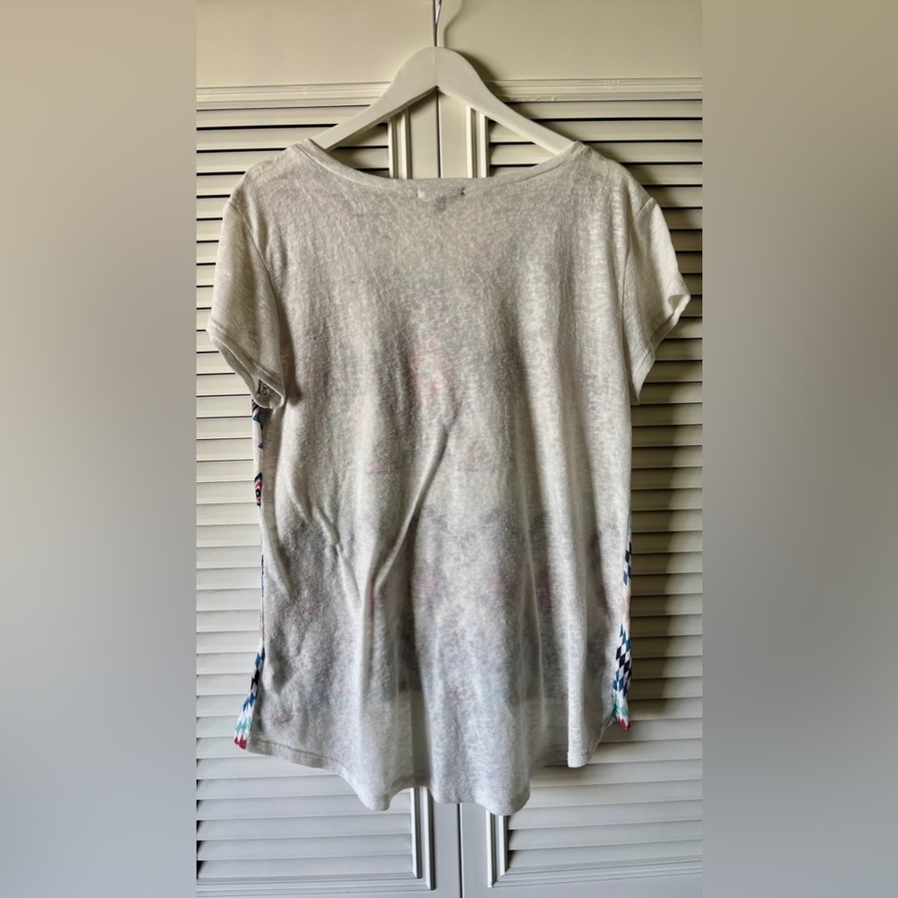 Signature Studio Women’s Knit Tribal Multicolored High-low Top SZ XL - Picture 2 of 7